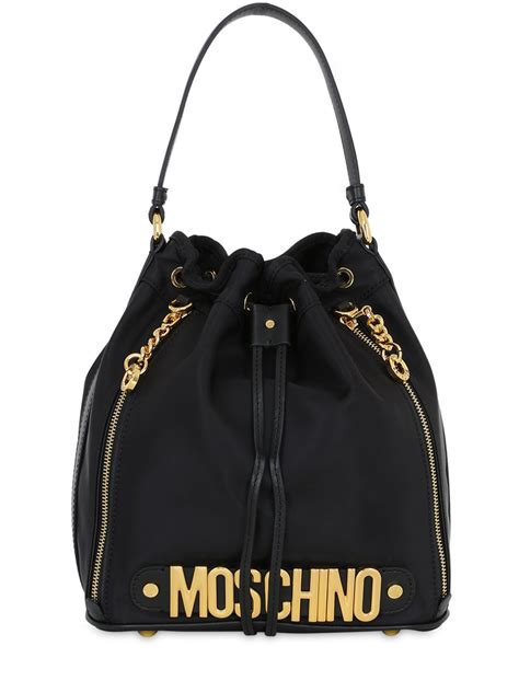 moschino bucket bag|moschino logo backpack.